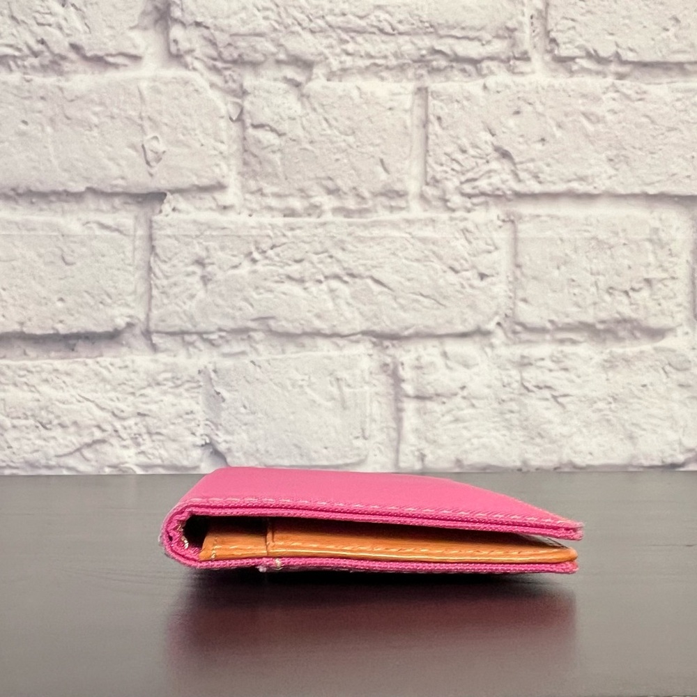 Lands’ End Small Bifold Card Wallet w/Canvas Exterior & Leather Interior - Picture 4 of 10